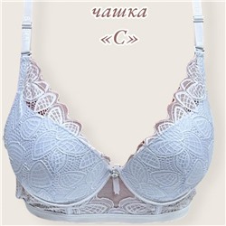 Бюстгальтер ажурный чашка С Арт 85137/1 белый