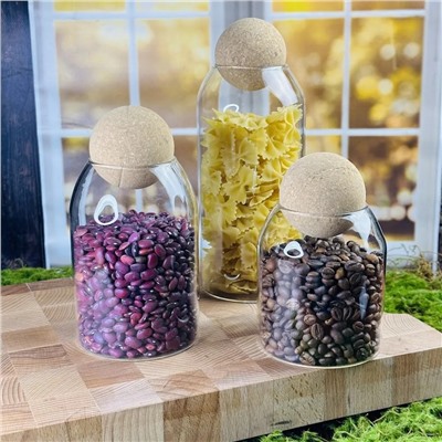 160-226 Банка для сыпучих продуктов 1100мл (х12)Стекло