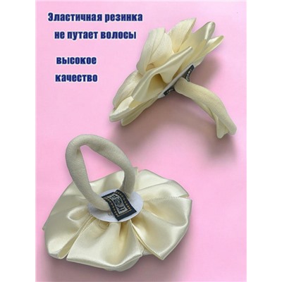 Бантик на эластичной резинке комплект 6 пар (12 штук) Арт 14