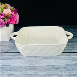 118-082 Квадратное блюдо для запекания 27см BIANCO в под.уп.(х12)Фарфор