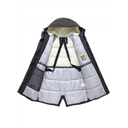 Парка зимняя женская с капюшоном черного цвета 9538-1Ch