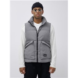 Жилет мужской утепленный спортивный серого цвета 15322Sr