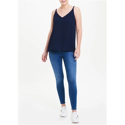 Navy Double Strap Cami Top