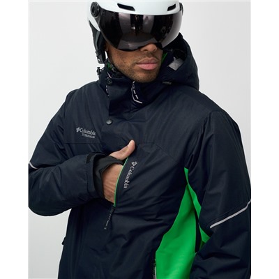 Горнолыжный костюм мужской зимний зеленого цвета 07715Z