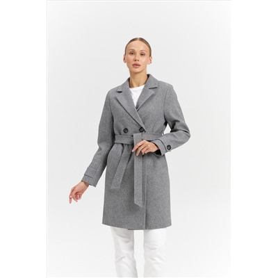 Пальто женское демисезонное 25570 (пепельный/ёлочка)