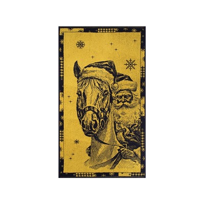 Полотенце махровое 6с103.412ж1 Мороз-наездник(т.желтый) 50х90см