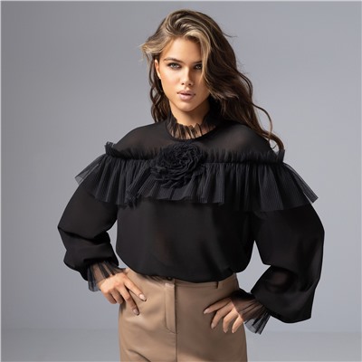 Блуза изящная и женственная, Мелодия сердца (ночь)