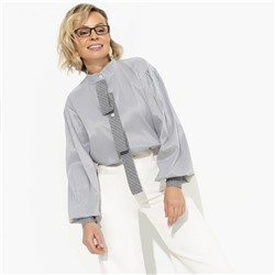 Рубашка с несъёмным драпирующимся галстуком, Трендовый канал (new)