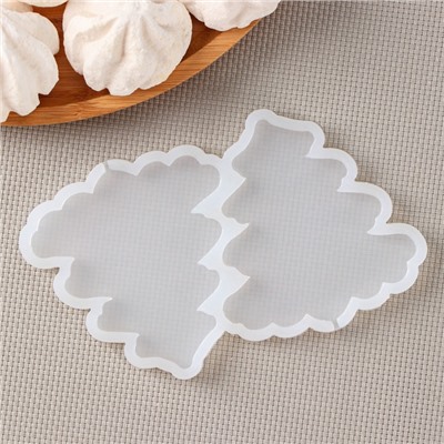 Форма леденцов «Ёлка», силикон, 2 ячейки, 12×9×0.8 см, h=8 см, прозрачная