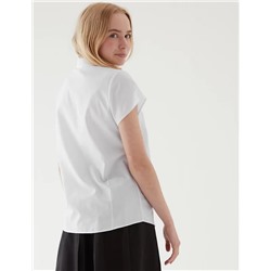 2pk Girls' Easy Iron School Shirts (2-16 Yrs)