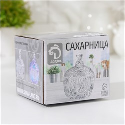 Сахарница Доляна «Сумерки», 250 мл, 10×12.5 см, стекло, с крышкой