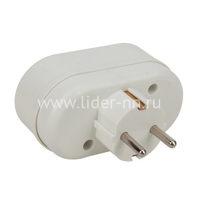 Разветвитель сетевой Perfeo "RU POWER" 2 гнезда; 16A; с заземлением (белый) 2Т2