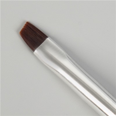 Кисть для наращивания и дизайна ногтей, скошенная, 17.5 см, ворс 8×5 мм, белая