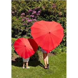 L909-024 Red (Сердце) Зонт женский трость Fulton