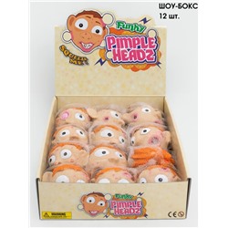 Мялка - антистресс «Zombie heads», шоубокс 12 шт.