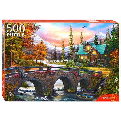 Пазлы 500 "Волшебный домик в горах"