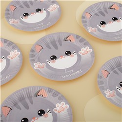 Тарелки бумажные MESHU "Kitten" 18см 6шт MS_55432/Россия