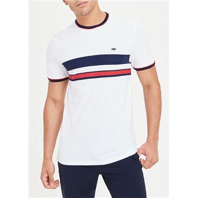 Big & Tall Stripe Crew Neck T-Shirt