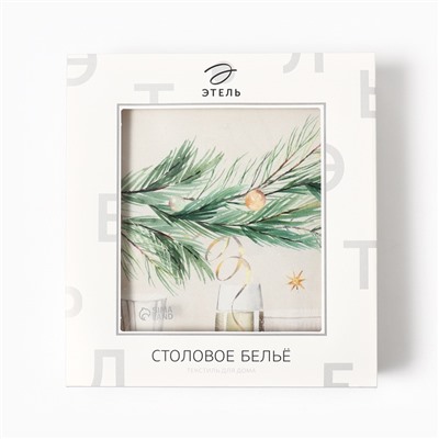 Скатерть новогодняя "Этель" Spruce mood 150х110см +/-3см с ВГМО, 100%хл, саржа 190гр/м2
