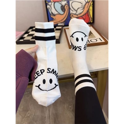 Goods for men and women, cotton knee socks, shark, trousers, internet celebrity, mid-length