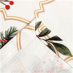 Скатерть новогодняя «Этель Winter robin» 144×220 см, 100% хлопок, саржа 190 г/м²
