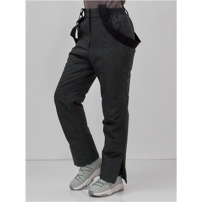 Полукомбинезон утепленный женский большого размера темно-серого цвета 666_1TC