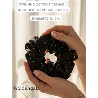 Резинка для волос объемная шелковая со стразами Арт:Р2/002