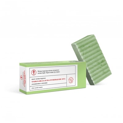 Мыло монастырское «Травы Кавказа и гиалуроновая кислота», увлажняющее, 100 г, "Солох-аул"