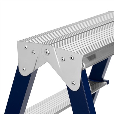 Стремянка двусторонняя 3 ступени, стальная, Сибртех