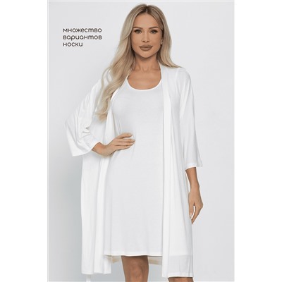 Платье-майка для дома Шелк вискозы (молочная) П14491-52М