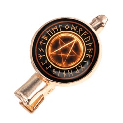 HZF-0475 Заколка Огненная пентаграмма