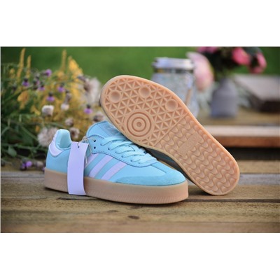 Adidas Samba Almost Blue з натуральной кожи и замши