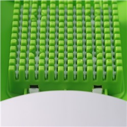 Овощерезка универсальная Доляна «Фреш Флеш», 7 насадок, овощечистка, мерный контейнер, 27×10×12 см, зелёная, белая