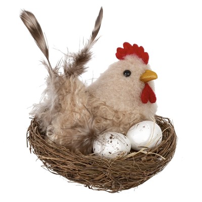 GAEM Изделие декоративное "Гнездо пасхальное" (блок 6шт), L7 W7 H7 см, 3в.