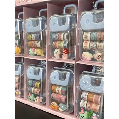 Канцелярский набор DIY в шкатулке "Suitcase", blue, шоу-бокс 16 шт.