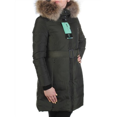 YW-17013 SWAMP Пальто женское зимнее (био-пух, натуральный мех лисицы)