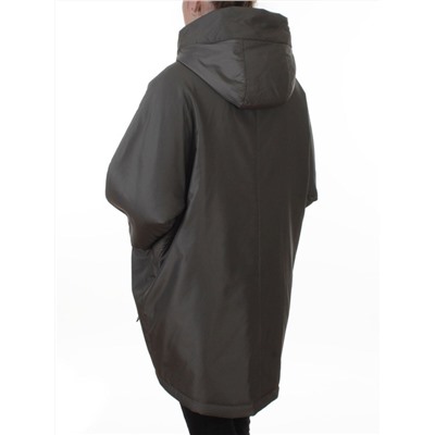 8020  GREY/GREEN Куртка демисезонная женская (100 гр. холлофайбер)