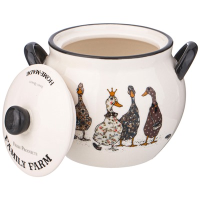 ГОРШОЧЕК ДЛЯ ЗАПЕКАНИЯ С КРЫШКОЙ "FAMILY FARM" 600 МЛ