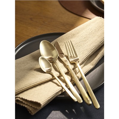 Набор столовых приборов Pure, золотистые матовые, 16 пред.