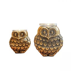 Набор подсвечников Сова (2 шт), Owls Set of Mother and Child Candle Holder Set of 2, произв. Behoma