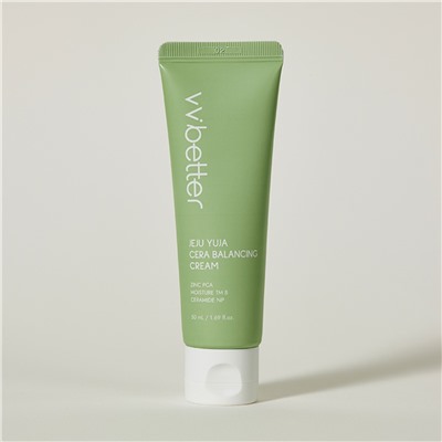 VVbetter Крем для лица балансирующий с цинком PCA, PHA, Moisture TM B / Jeju Yuja Balancing Cream, 50 мл