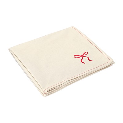 Скатерть Fancy Bows бежевого цвета из коллекции Essential, 180х180 см