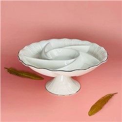 102-160 Менажница 30,5см на ножке АГАТА в под.уп.(х4)Фарфор