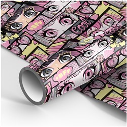 Бумага упаковочная 70*100см MESHU "Anime girl" 80г/м2 MS_53461/50/Россия