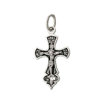 Крест из серебра литье частичное чернение