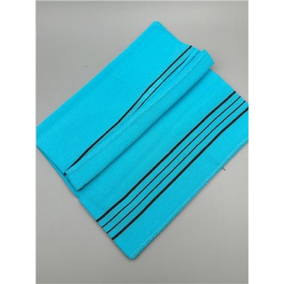 Bath Towel Мочалка-полотенце для душа с пилинг-эффектом / Basic Long Exfoliating Towel, голубой