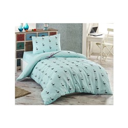 1 сп. Комплект Постельного Белья Tek Kişilik Flamingo Mint