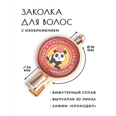 HZF-0160 Заколка Скучаю по тебе