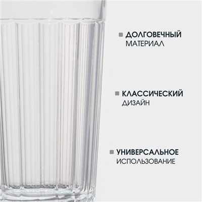 Стакан 250 мл, гранёный, стекло, прозрачный