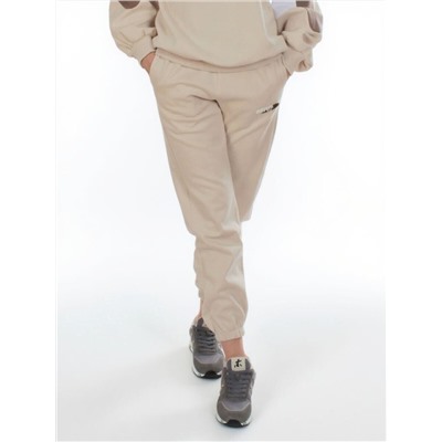 3160/3161 BEIGE/BROWN Костюм спортивный женский (95% хлопок, 5% эластан)